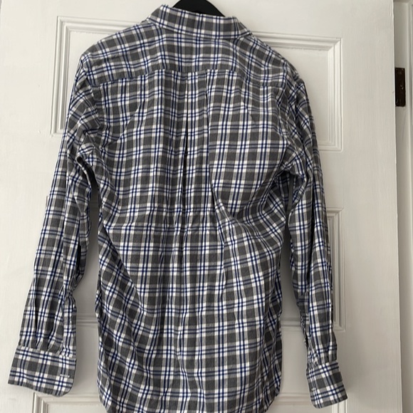 Mens gray and blue plaid button down - MEDIUM - Picture 4 of 7